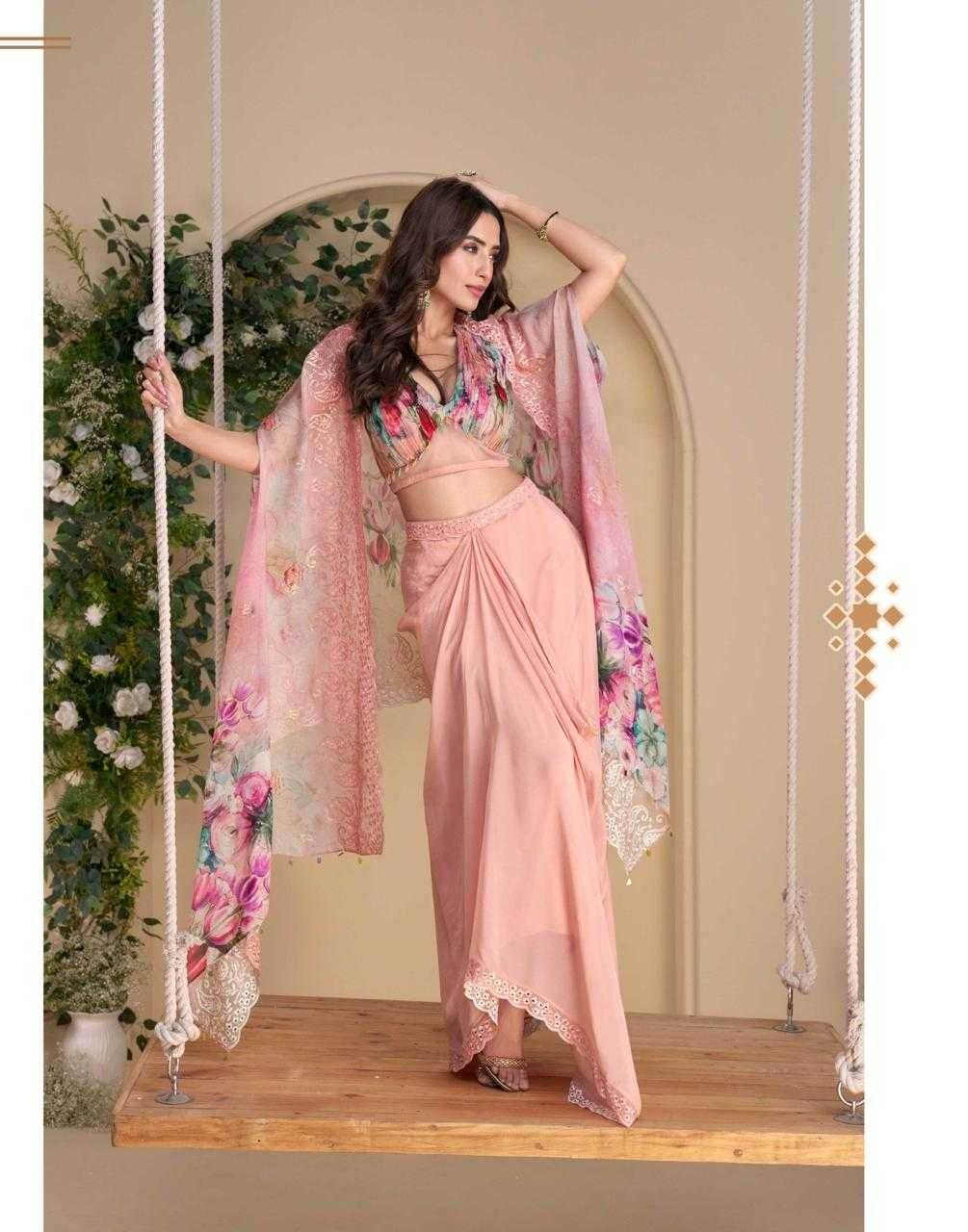 Chinon Silk Suit Embroidered Suits - MYLUXURY LANE ENTERPRISE